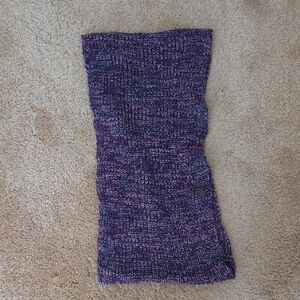 Purple Knit Circular Scarf
